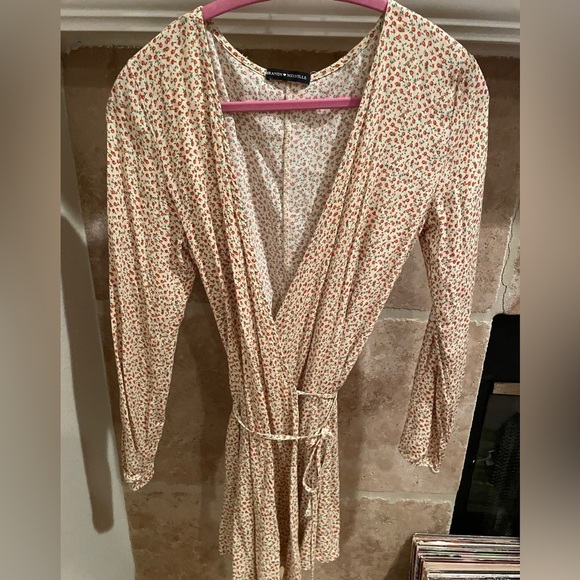 Brandy Melville Tops - Brandy Melville Made In Italy Floral Wrap Cardigan Tie Blouse floral flowy M